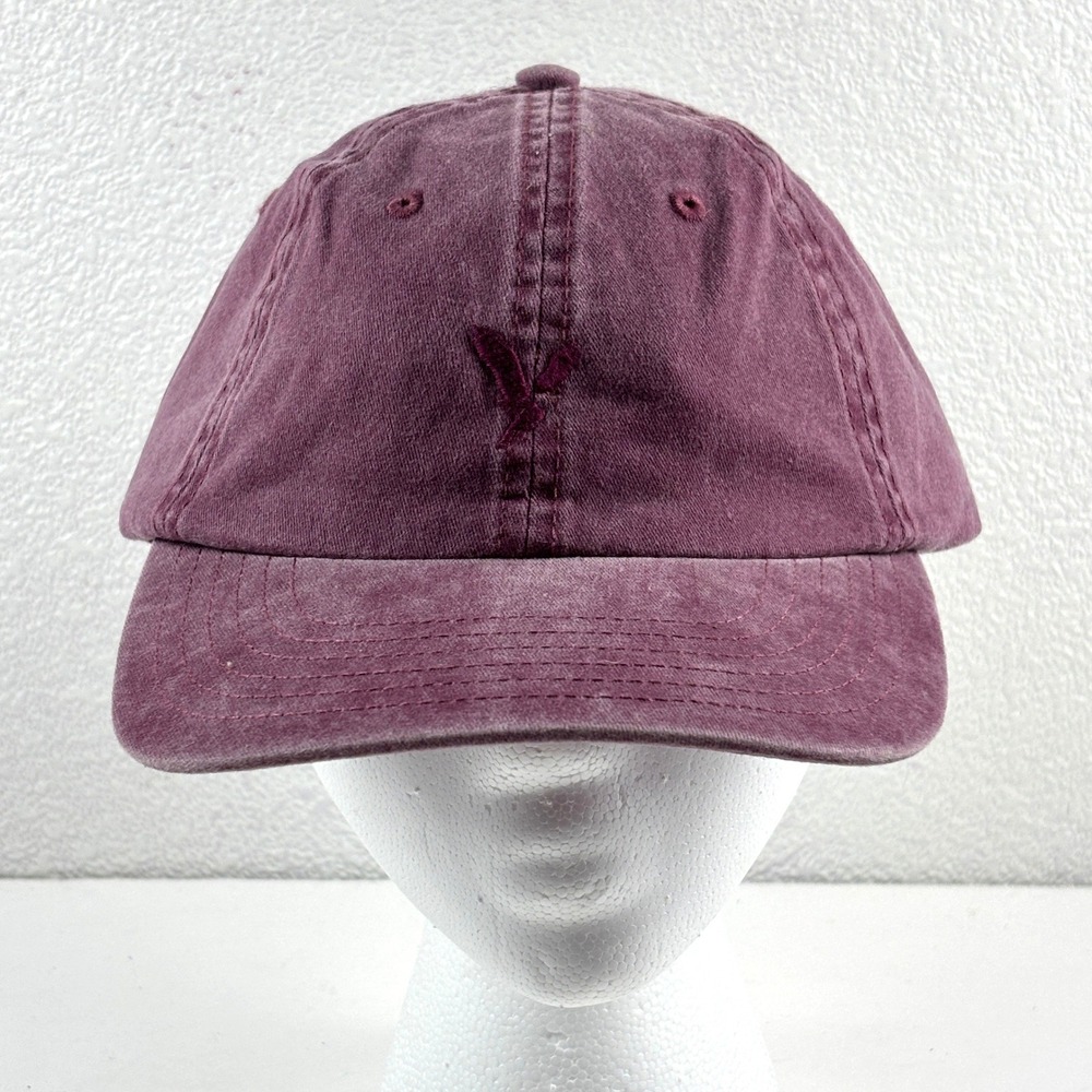 New American Eagle Baseball Hat Mens OS Burgundy Eagle Logo Dad Cap Gorpcore